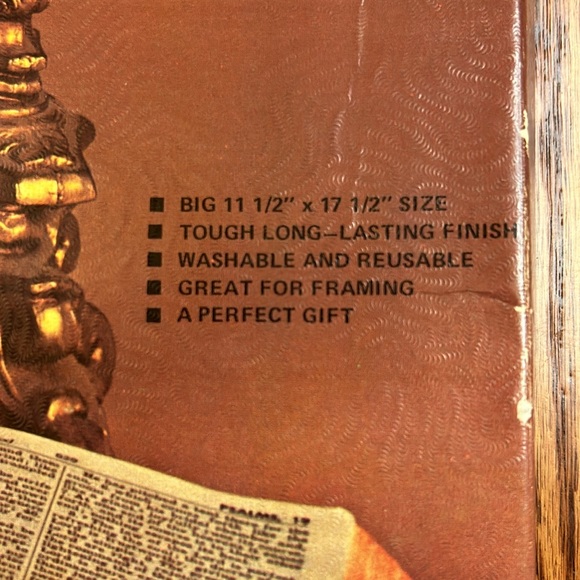 6 Vintage Inspirational Bible Scripture Laminated placemats by Bright of America - Picture 6 of 15